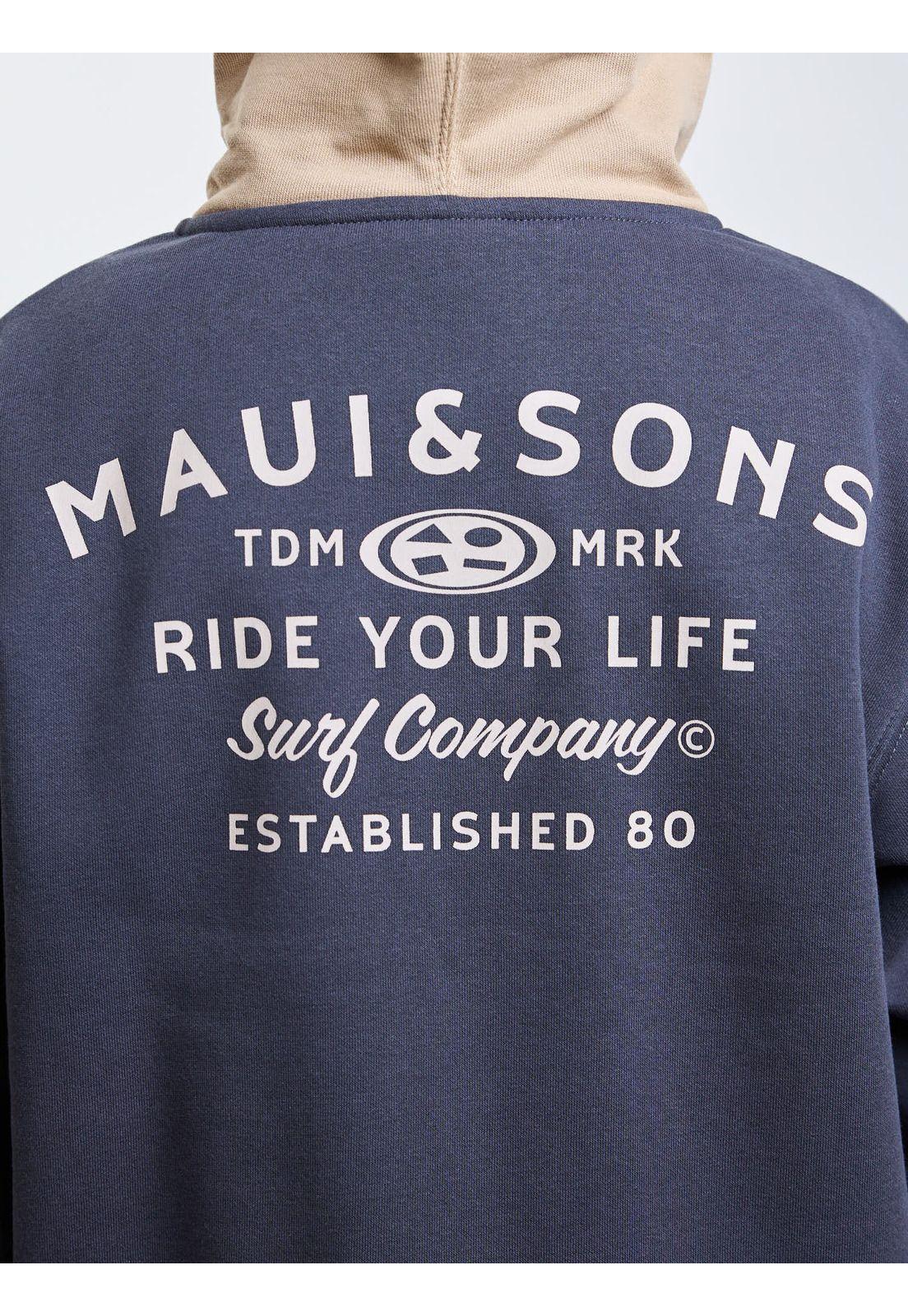 Poleron FZ Flux Gris Infantil Maui And Sons-3