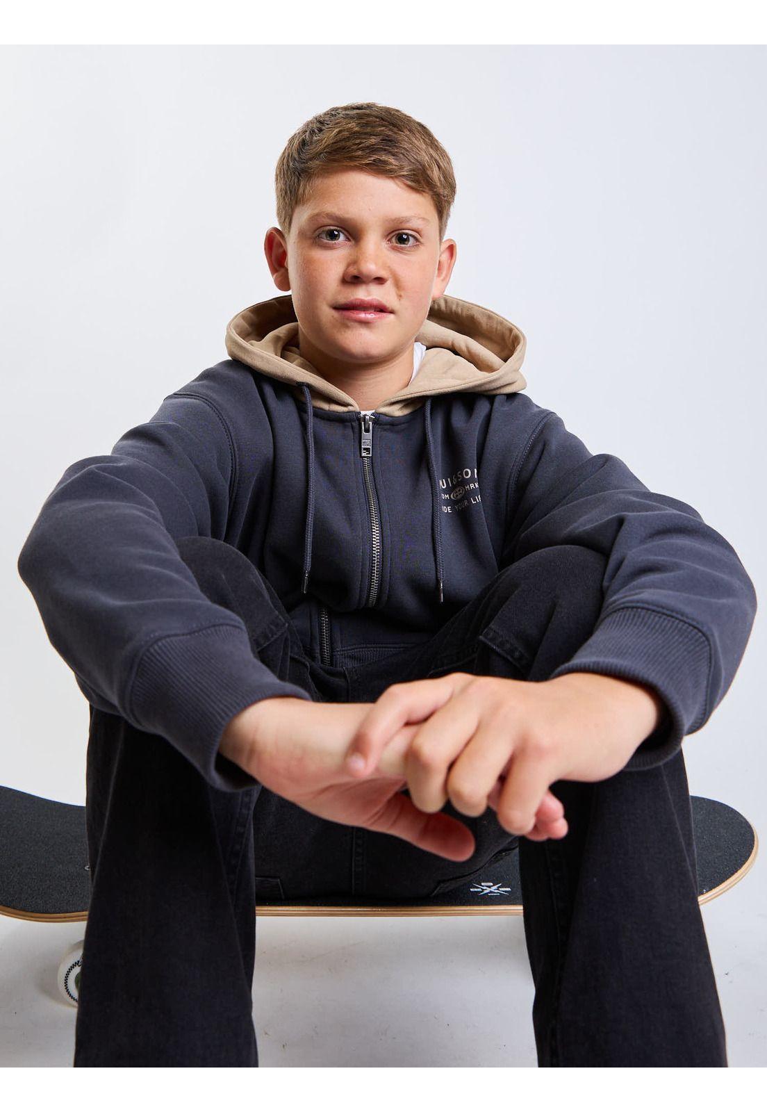 Poleron FZ Flux Gris Infantil Maui And Sons-5