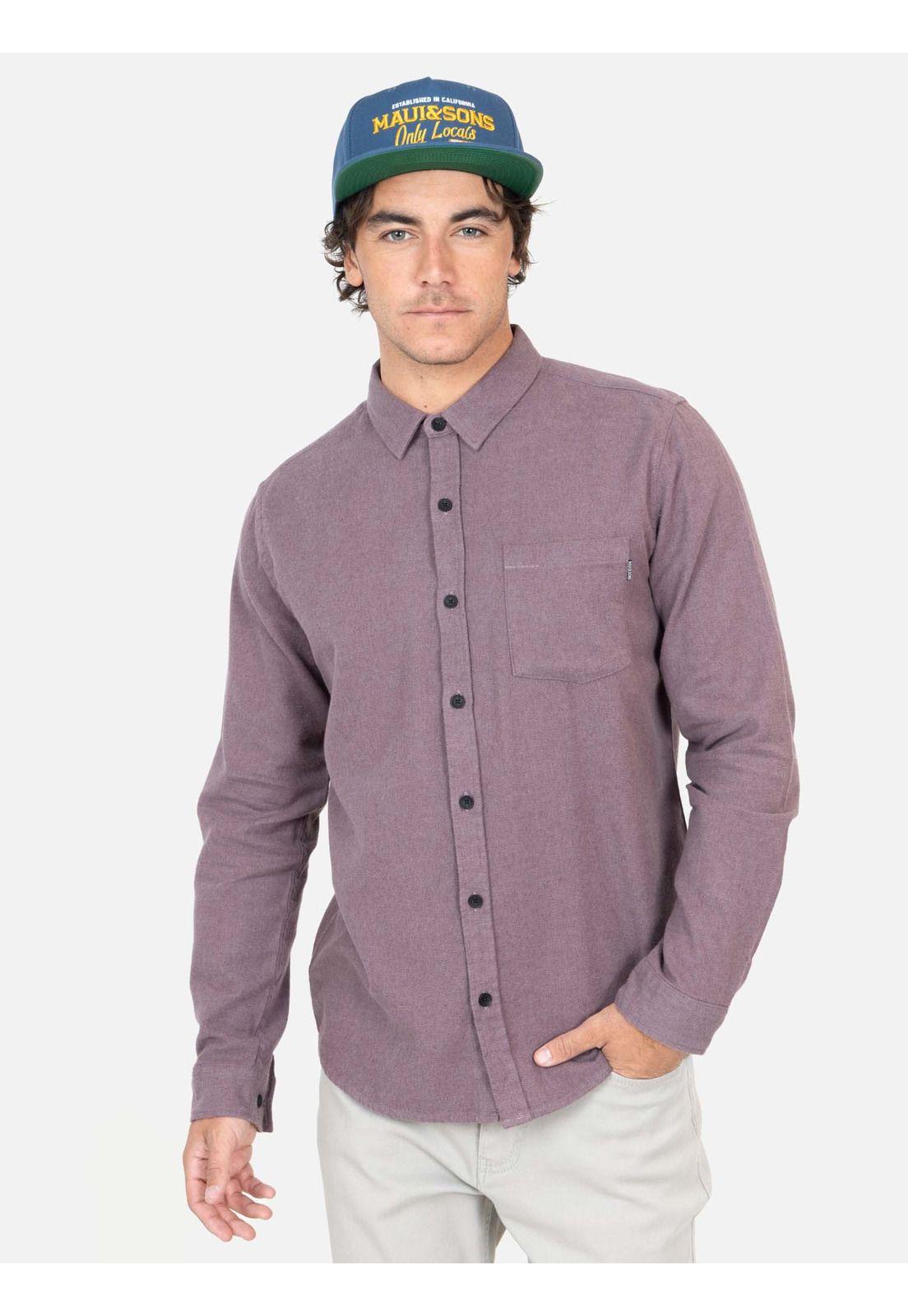 Camisa Lly Ma Burdeo Hombre Maui And Sons-0