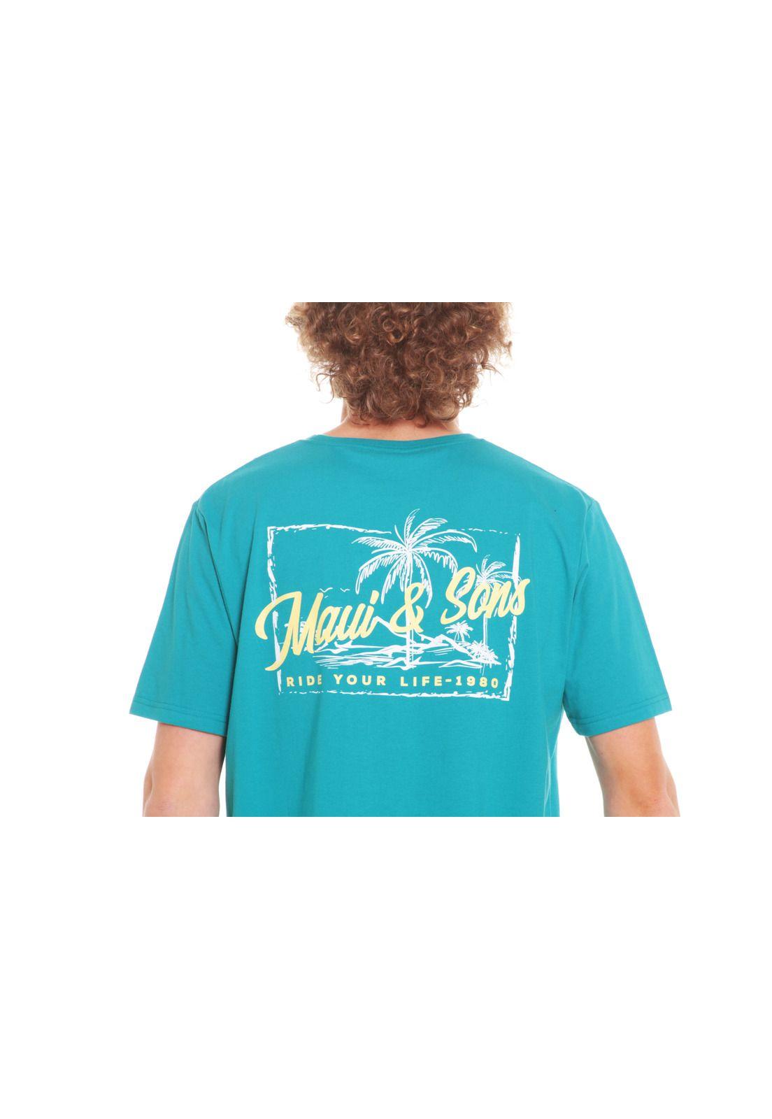 Polera Hombre 5P176-MV20 Celeste Maui and Sons-2