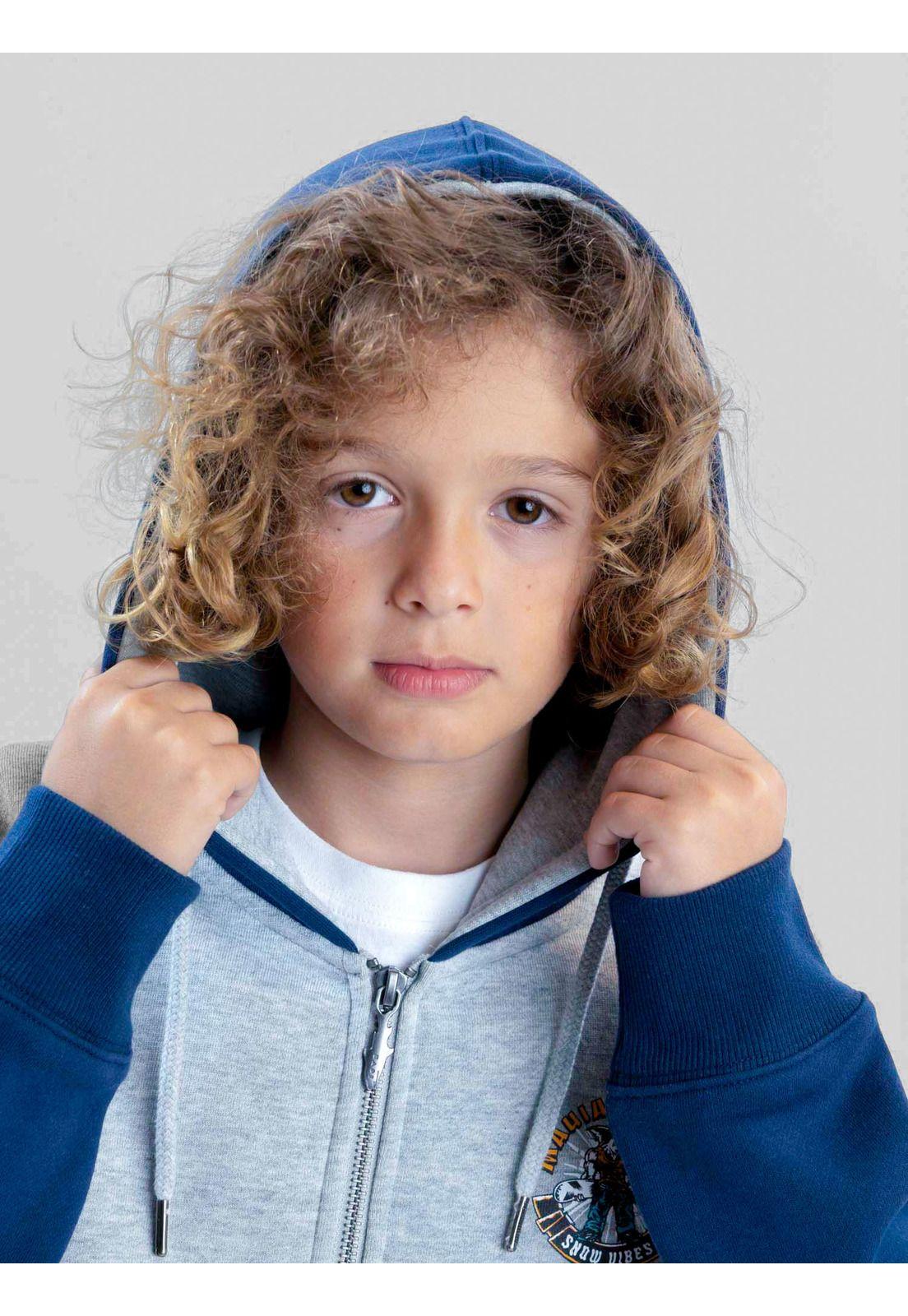 Poleron FZ Everflow Gris Infantil Maui And Sons-3