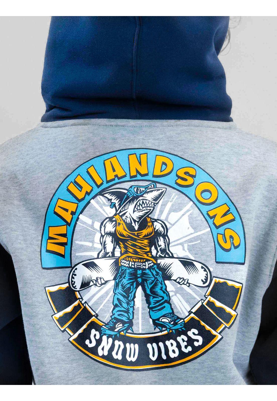 Poleron FZ Everflow Gris Infantil Maui And Sons-4