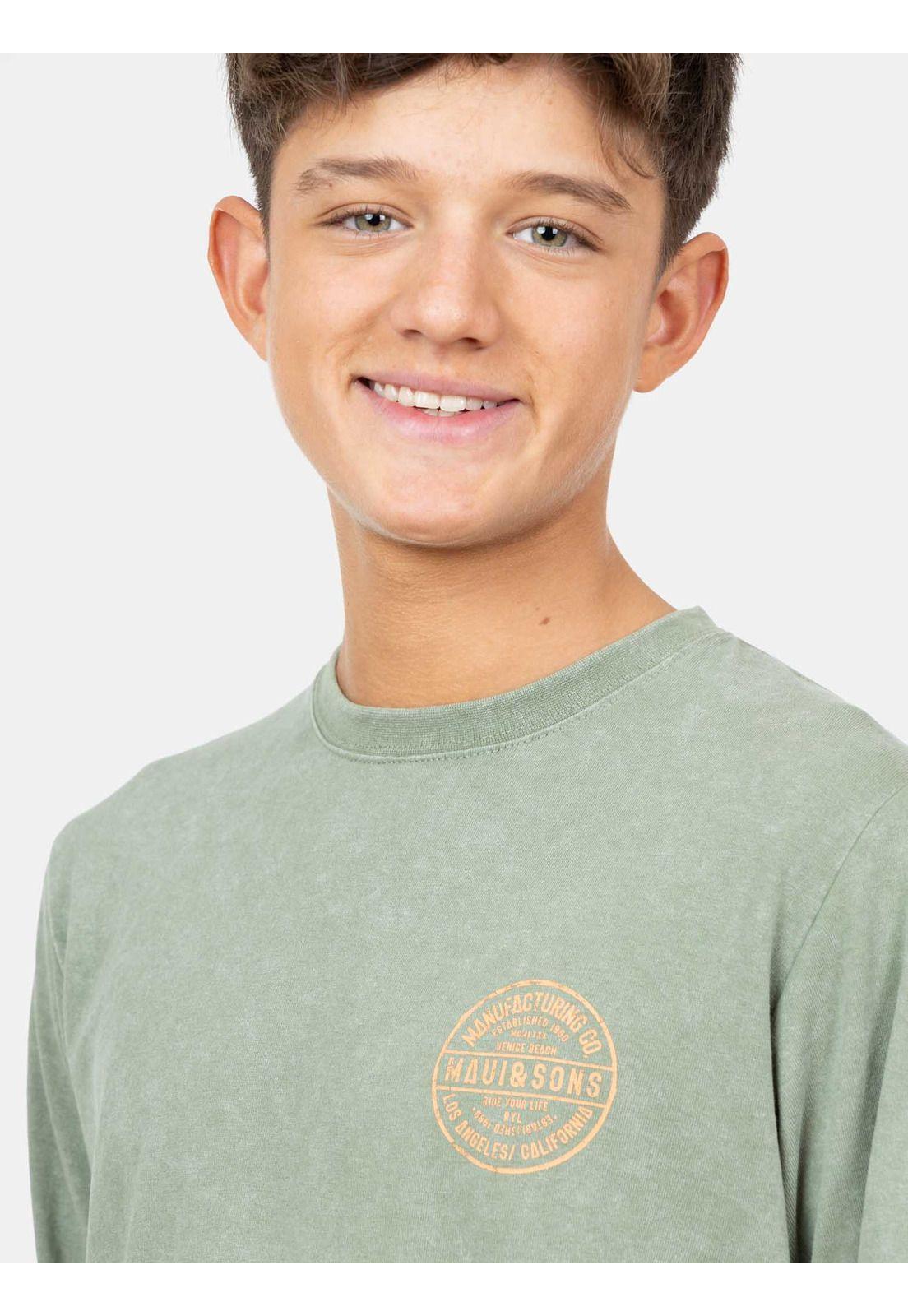 Polera ML Ryl Angeles Verde Infantil Maui And Sons-2