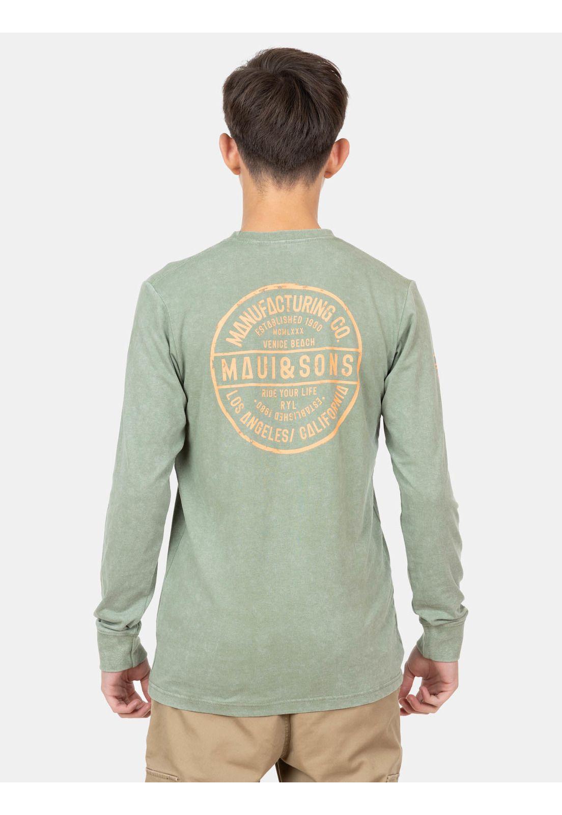 Polera ML Ryl Angeles Verde Infantil Maui And Sons-1