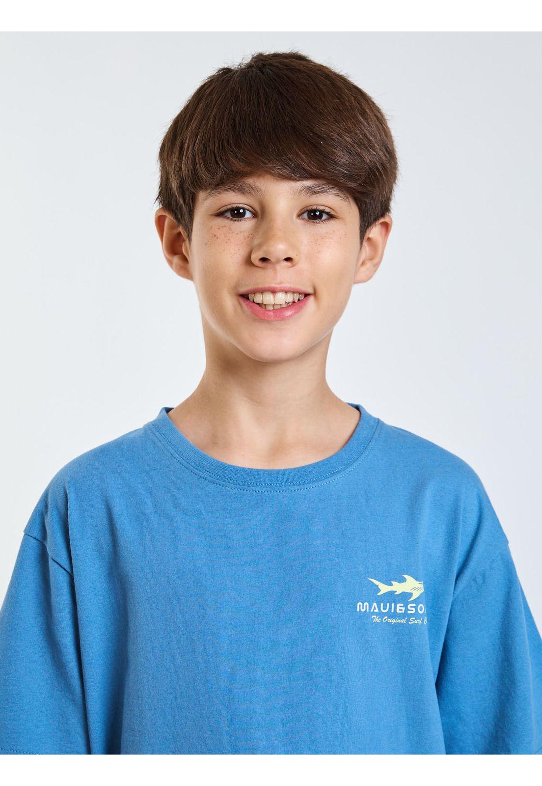 Polera MC Wild Celeste Infantil Maui and Sons-4