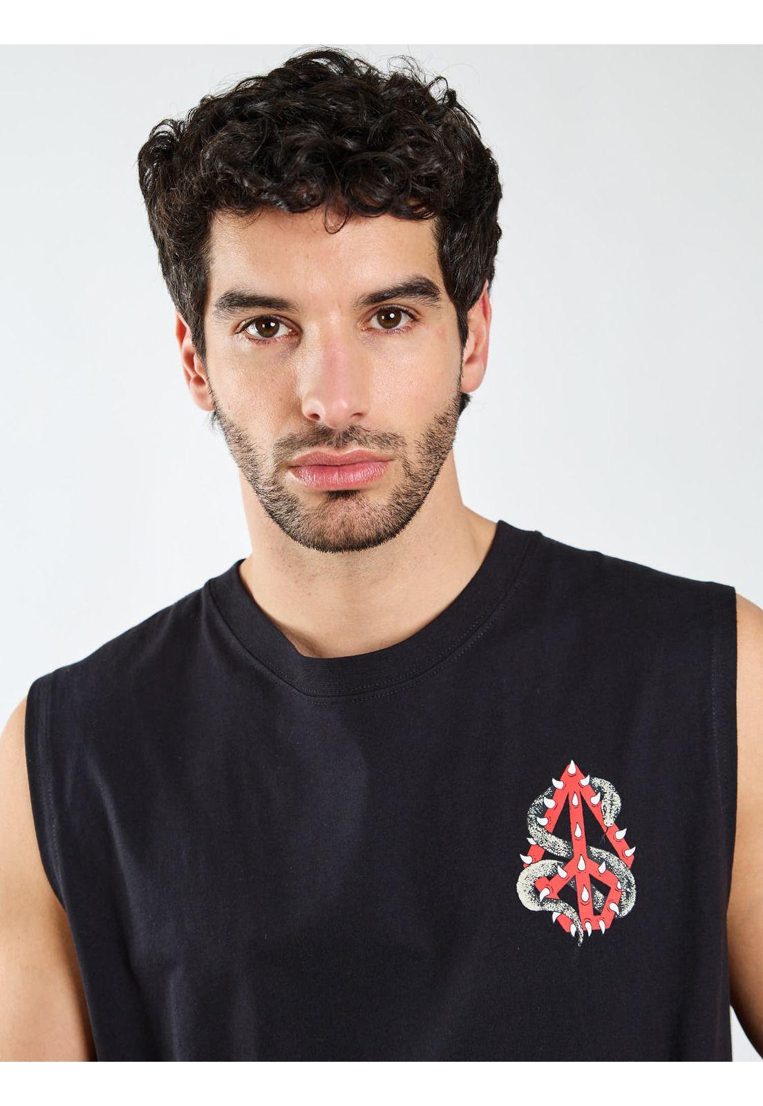 Polera SM Monolith Negro Hombre Volcom-5