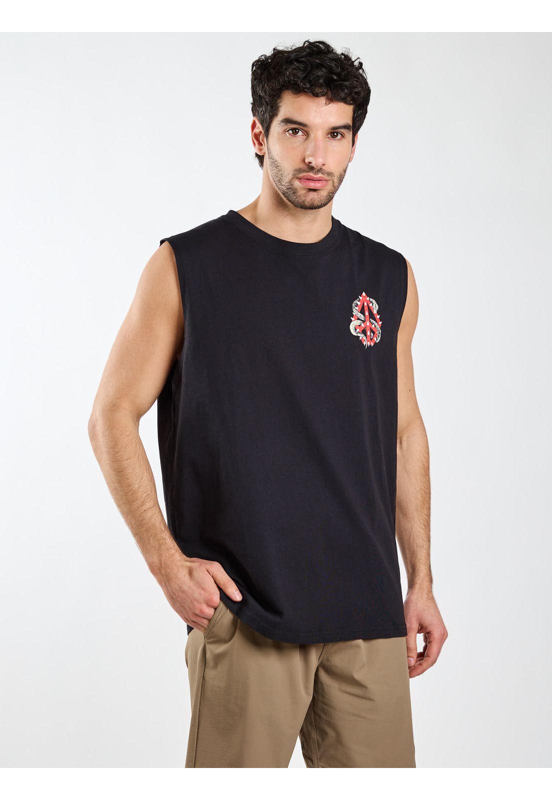 Polera SM Monolith Negro Hombre Volcom-7