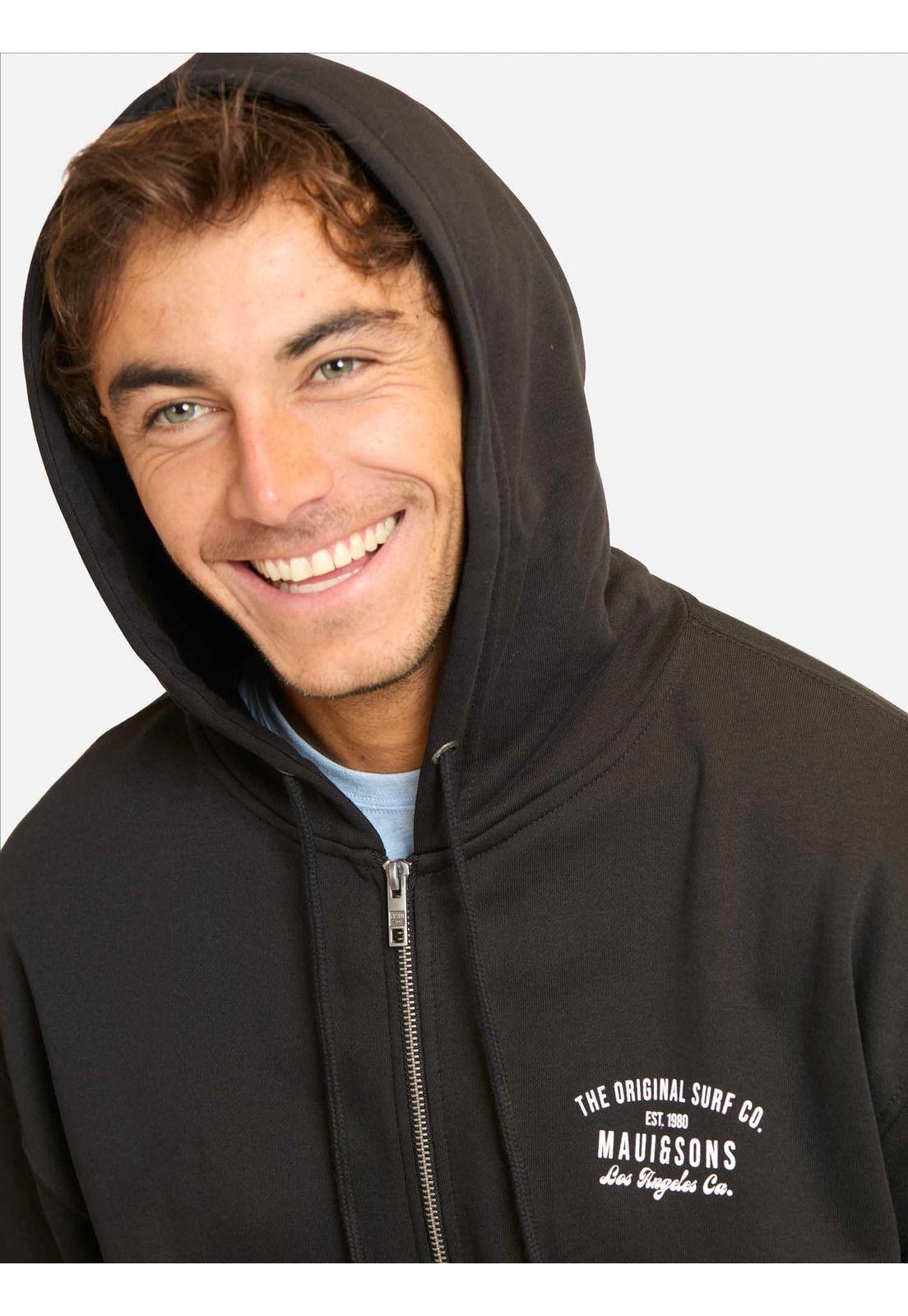 Poleron FZ Brisaria Negro Hombre Maui And Sons-2