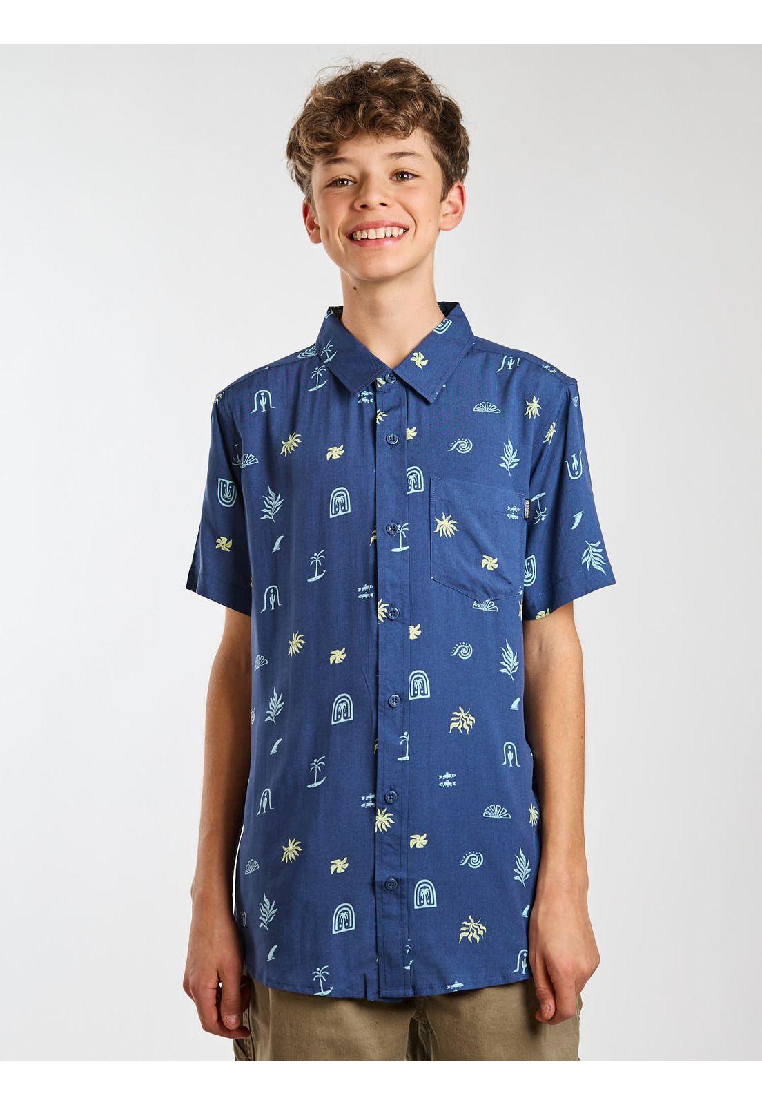 Camisa MC Tiki Multicolor Infantil Maui and Sons-0