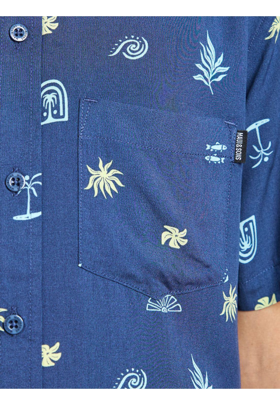 Camisa MC Tiki Multicolor Infantil Maui and Sons-4