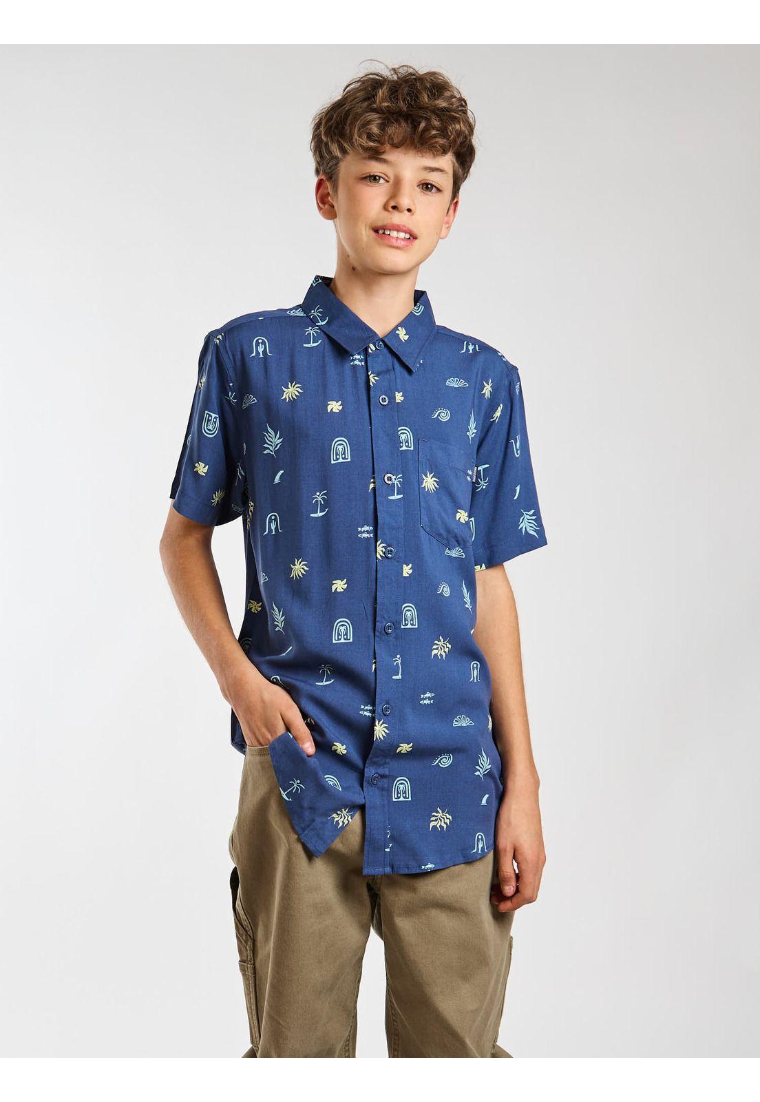 Camisa MC Tiki Multicolor Infantil Maui and Sons-5