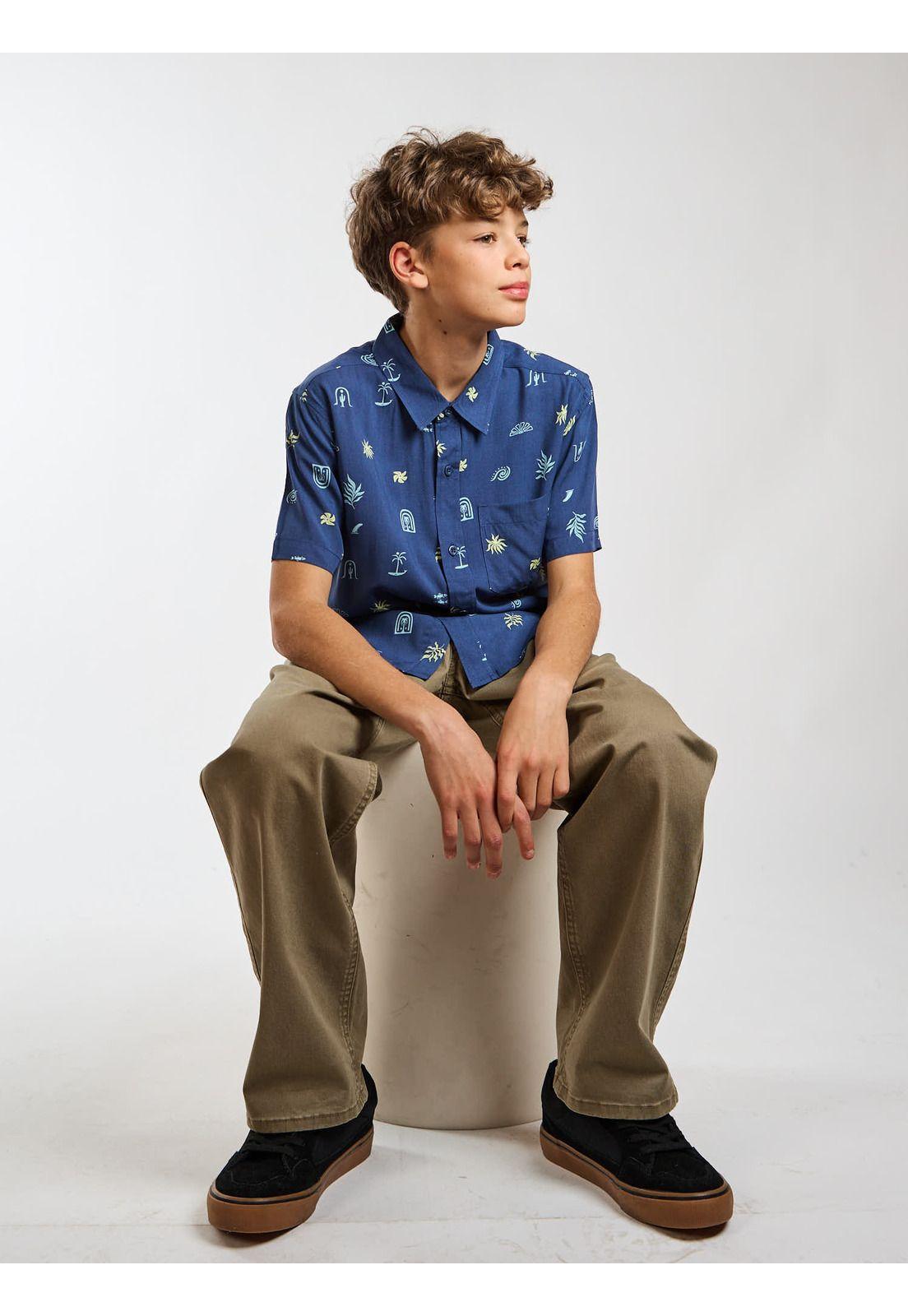 Camisa MC Tiki Multicolor Infantil Maui and Sons-6