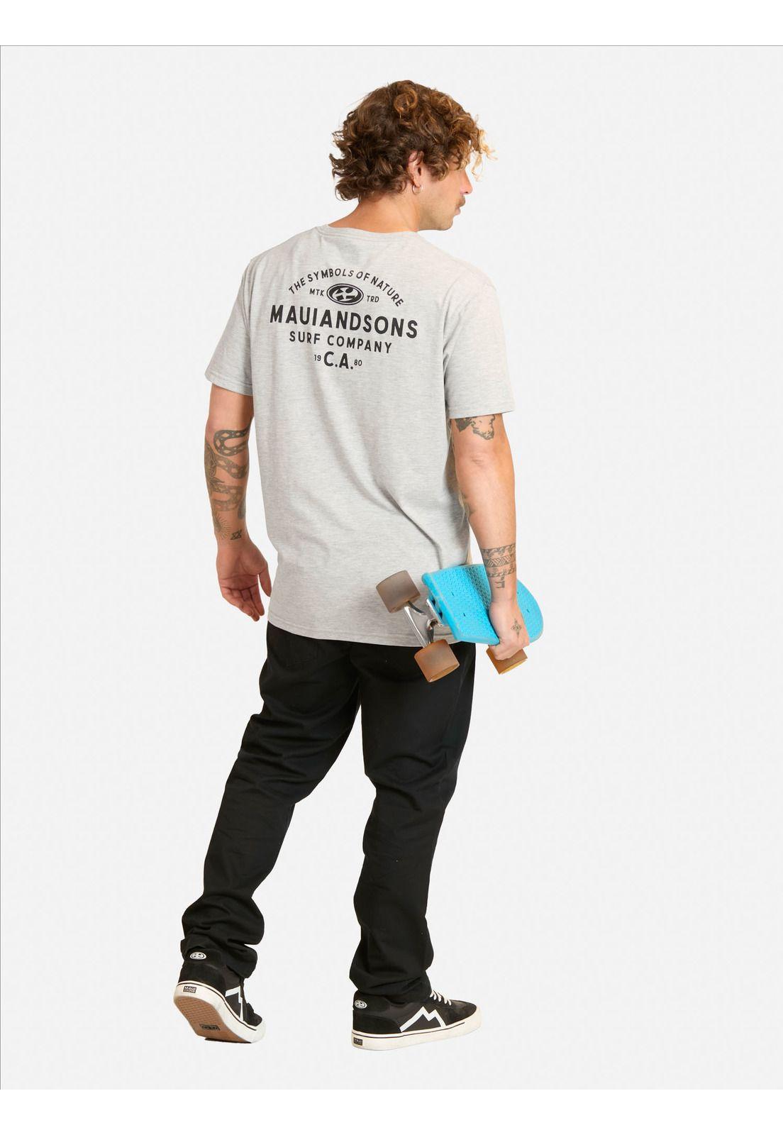 Polera MC Nekoka Gris Hombre Maui And Sons-3