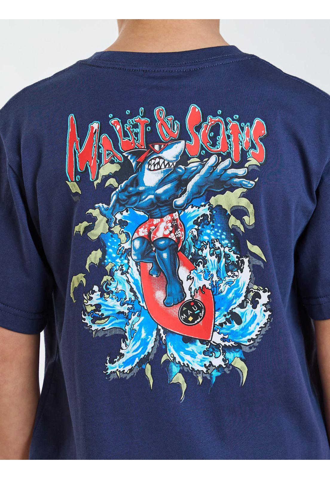 Polera MC Highway Azul Infantil Maui and Sons-3