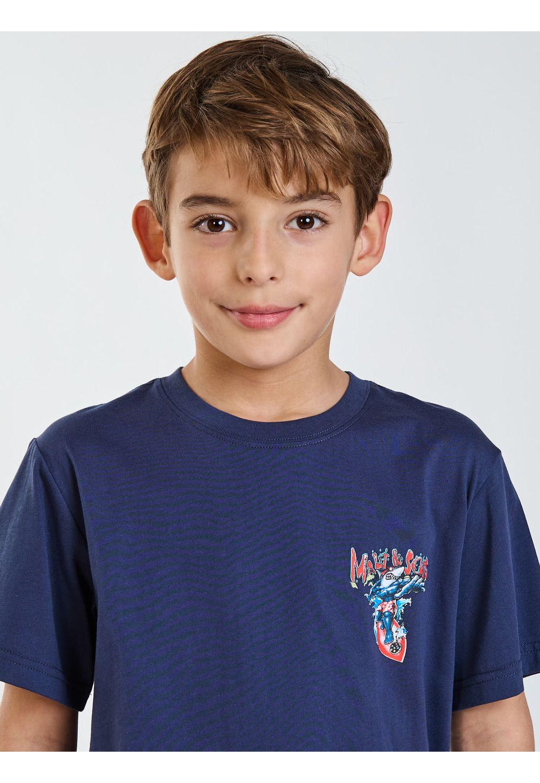 Polera MC Highway Azul Infantil Maui and Sons-4