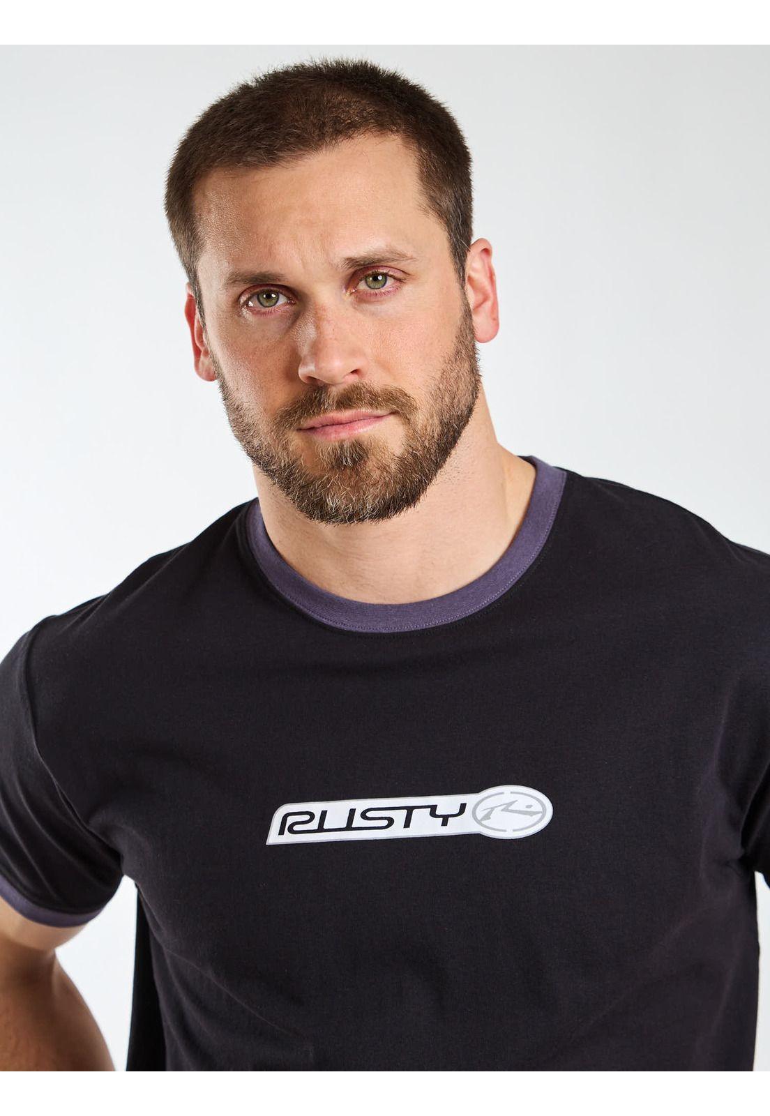 Polera MC Whitewash Negro Hombre Rusty-3