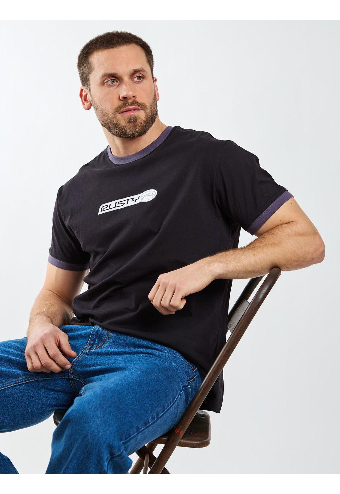 Polera MC Whitewash Negro Hombre Rusty-6
