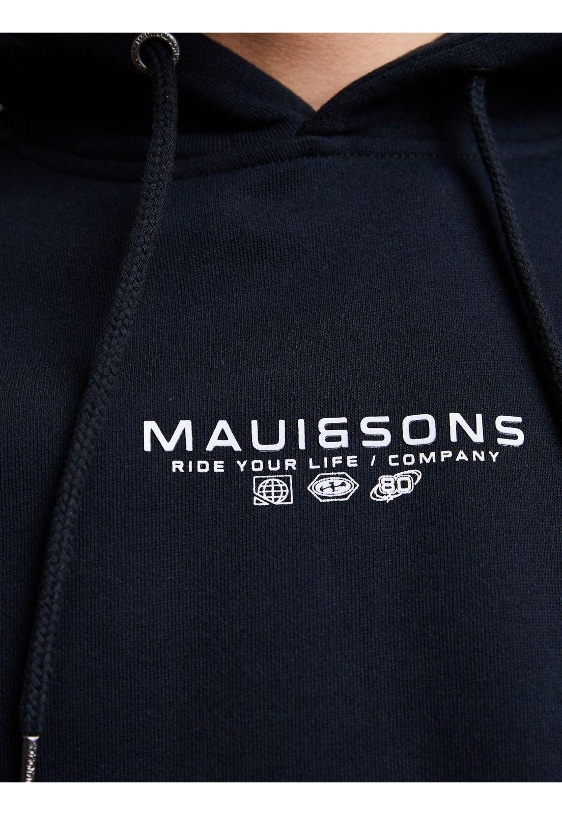 Poleron Canguro Summit Negro Infantil Maui And Sons-4