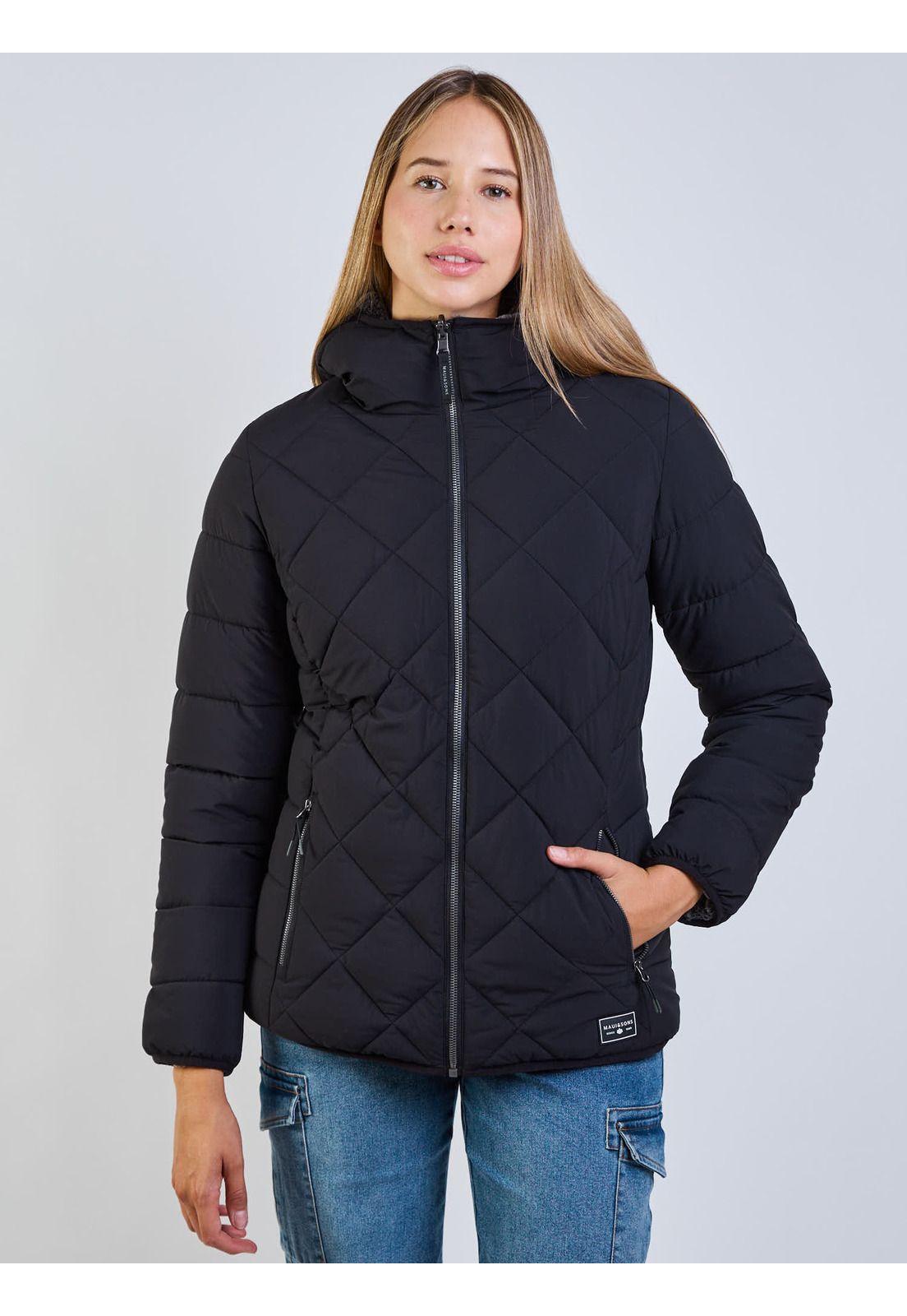 Parka Reversible Pale Peach Negro Mujer Maui And Sons-0