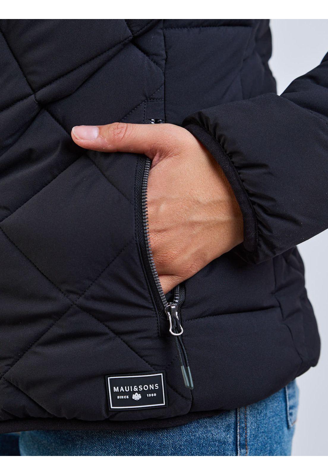 Parka Reversible Pale Peach Negro Mujer Maui And Sons-5