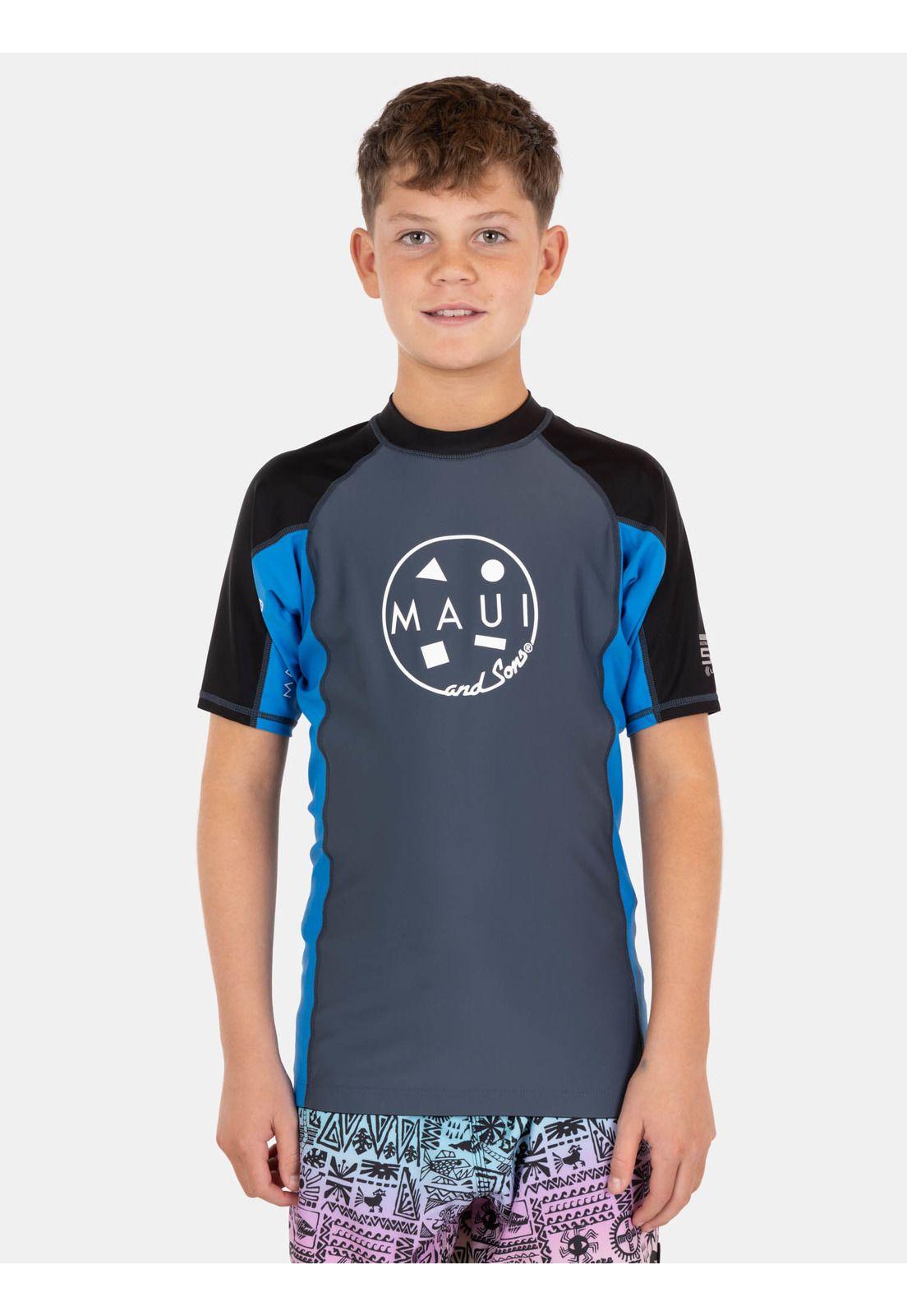 Polera UVP Waveon Gris Infantil Maui And Sons-0