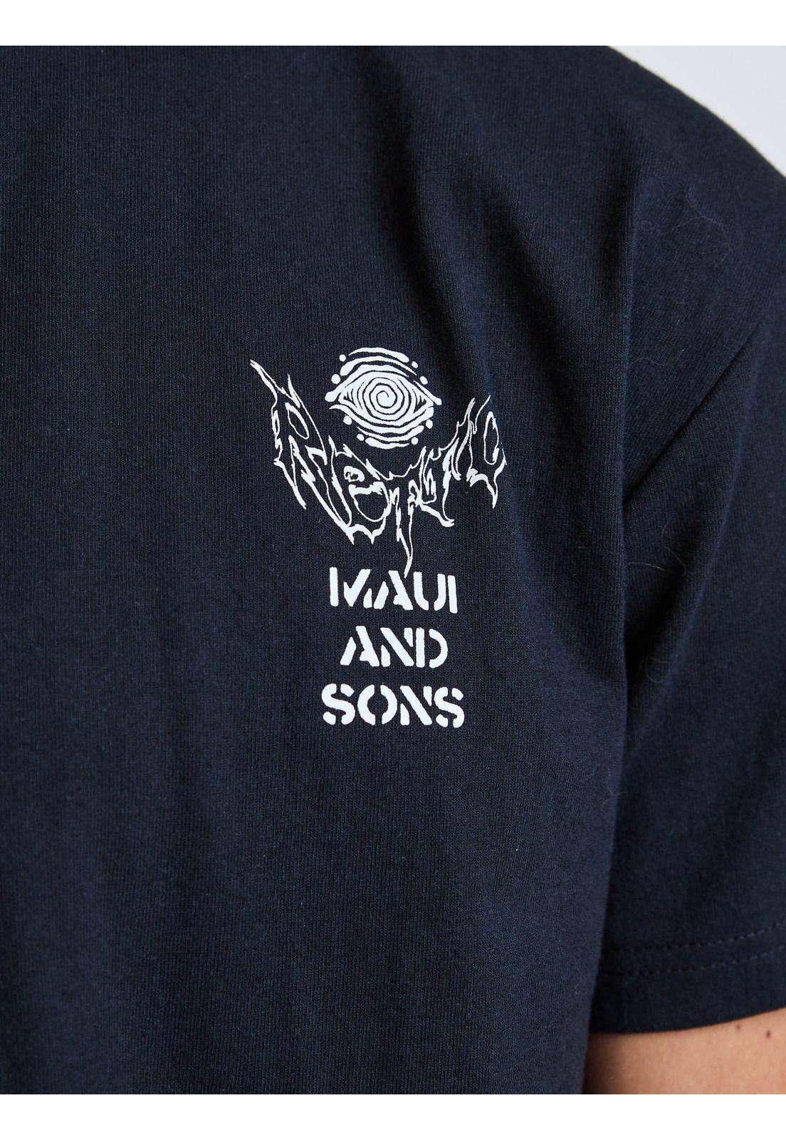 Polera MC Aquas Negro Infantil Maui and Sons-5