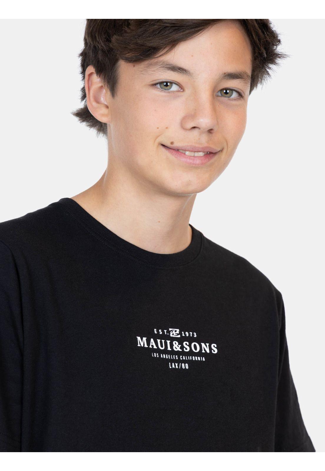 Polera MC Negro Infantil Maui And Sons-2