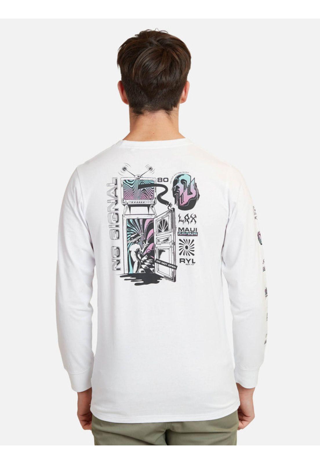 Polera No Signal R.Y.L Juvenil Hombre Blanco Maui And Sons-1
