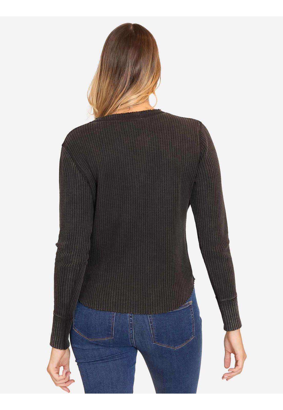 Poleron Bonded Wcky Crew Neck Negro Mujer Maui and Sons-1