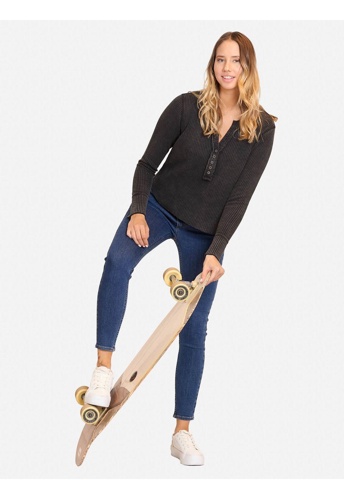 Poleron Bonded Wcky Crew Neck Negro Mujer Maui and Sons-2