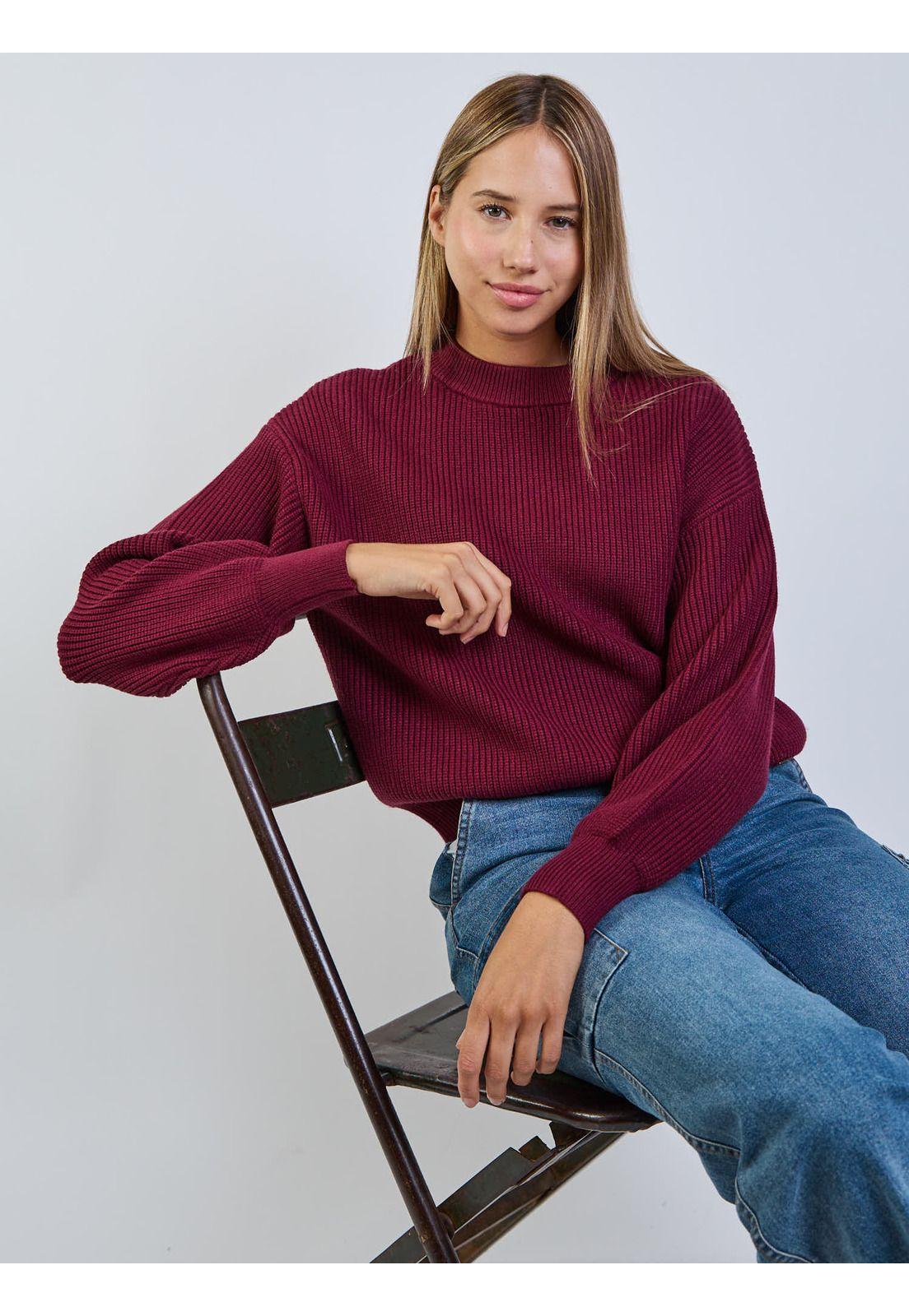 Sweater Flinta Burdeo Mujer Maui And Sons-5