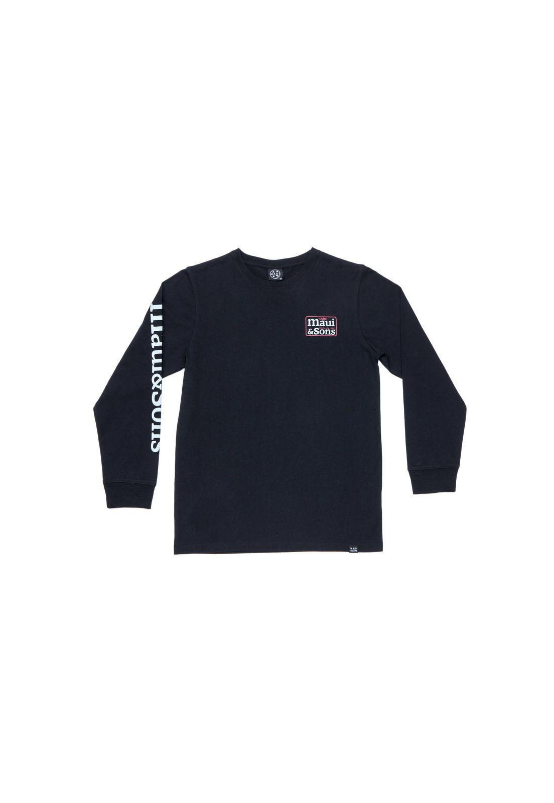 Polera M/L Juvenil 5P944-MI20 Negro Maui and Sons-0