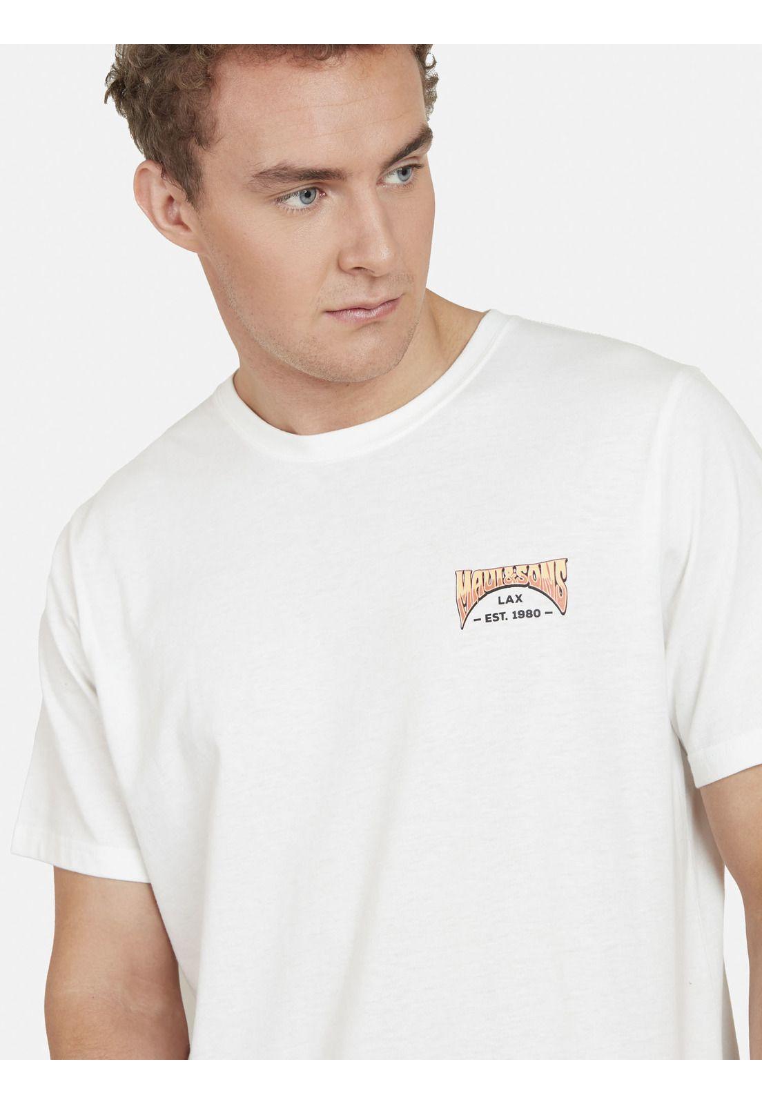 Polera CALACA CHILL SS TEE Hombre Blanco Maui and Sons-2