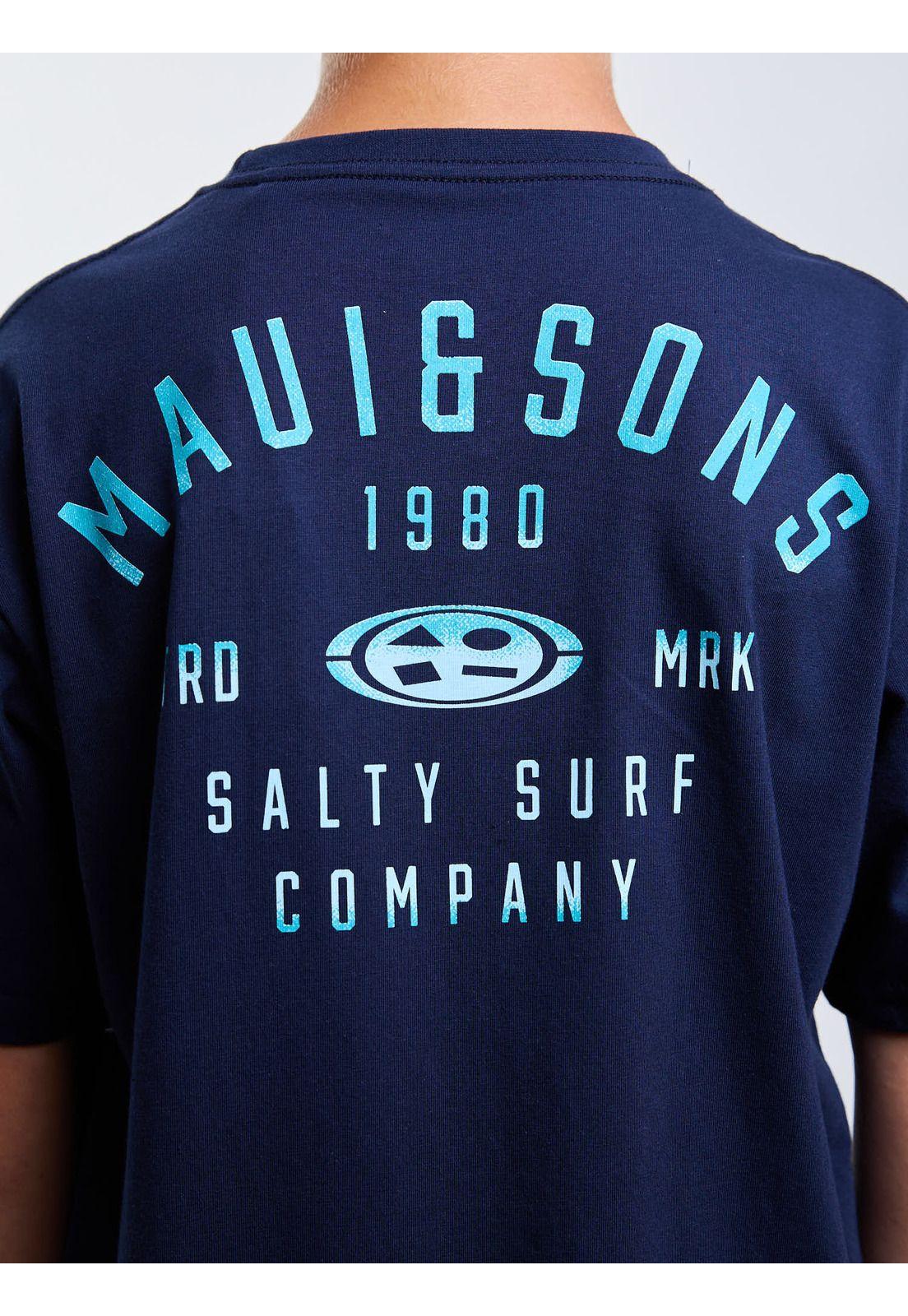Polera MC Salty Surf Azul Infantil Maui And Sons-3