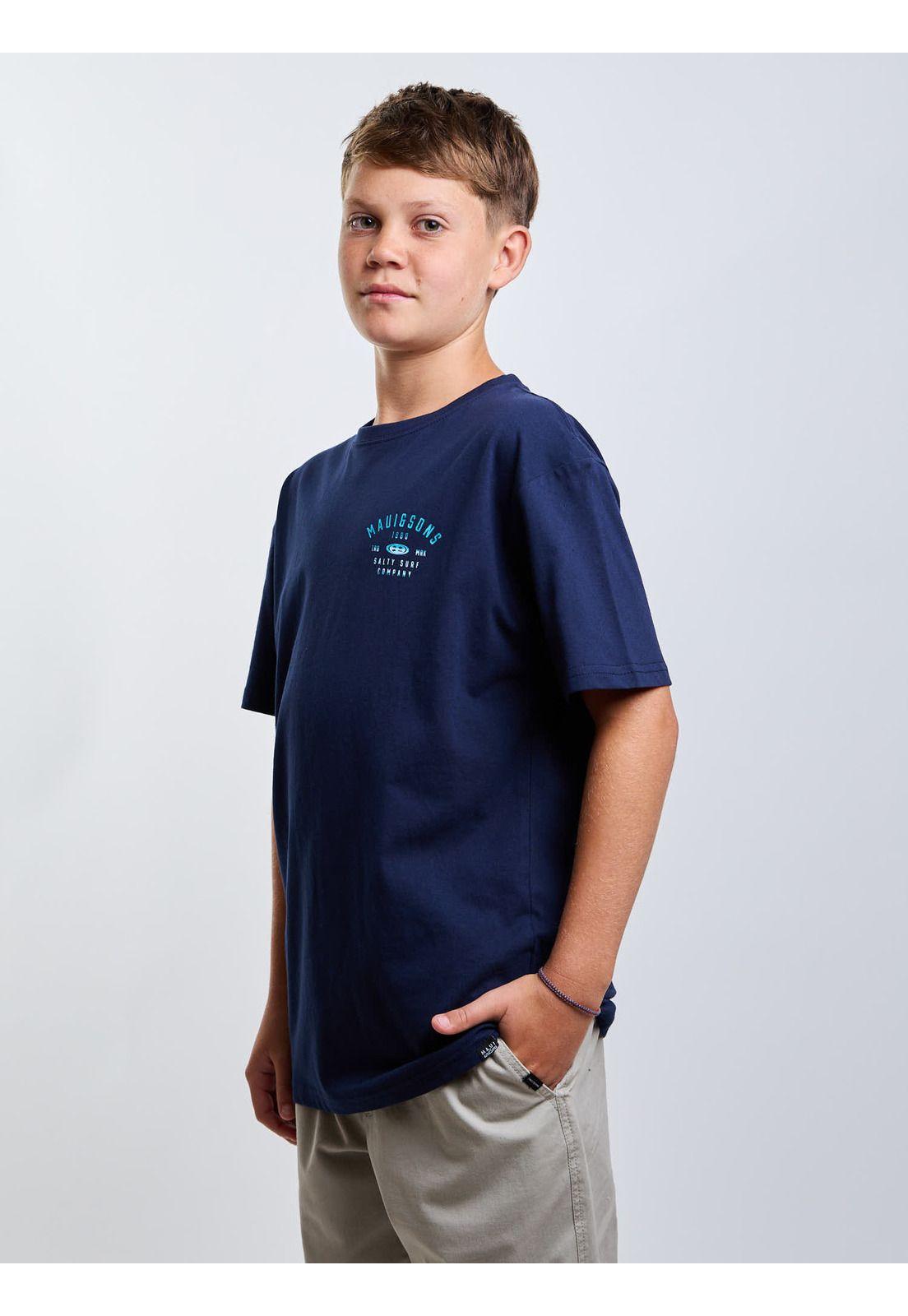 Polera MC Salty Surf Azul Infantil Maui And Sons-4