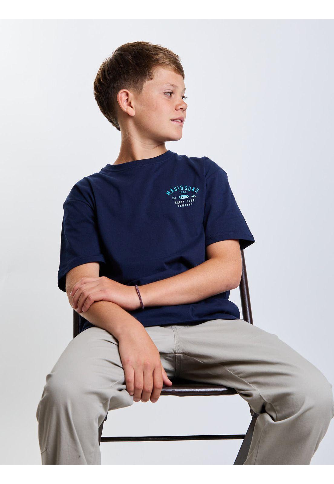 Polera MC Salty Surf Azul Infantil Maui And Sons-5