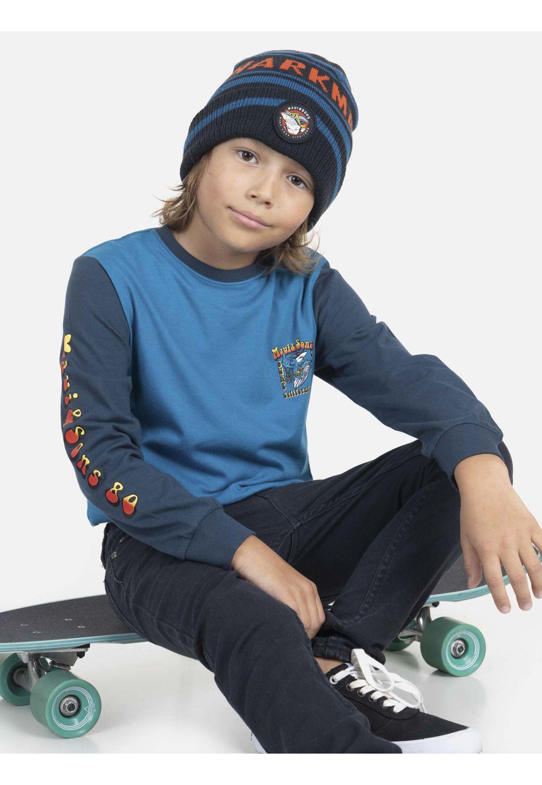 Polera Niño 2TONES CALIFORNIA CO. Turquesa Maui and Sons-3