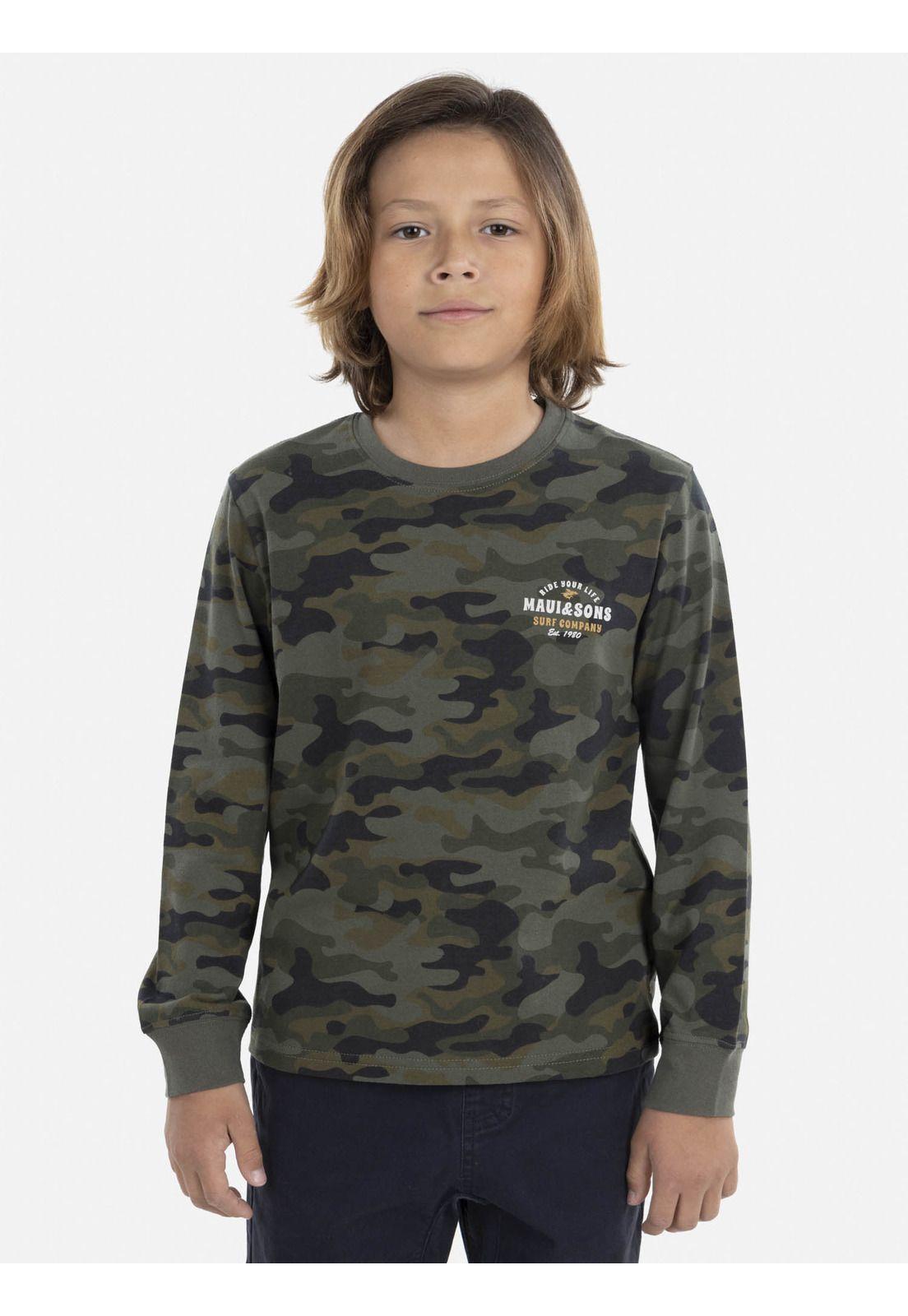 Polera CAMO  Niño Multicolor Maui & Sons-0