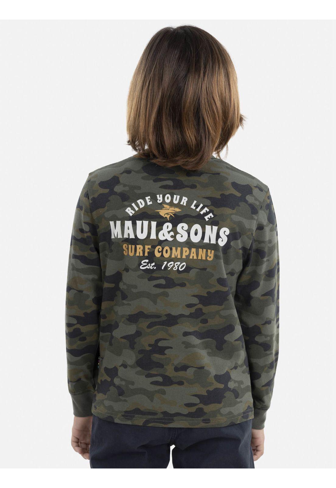 Polera CAMO  Niño Multicolor Maui & Sons-1