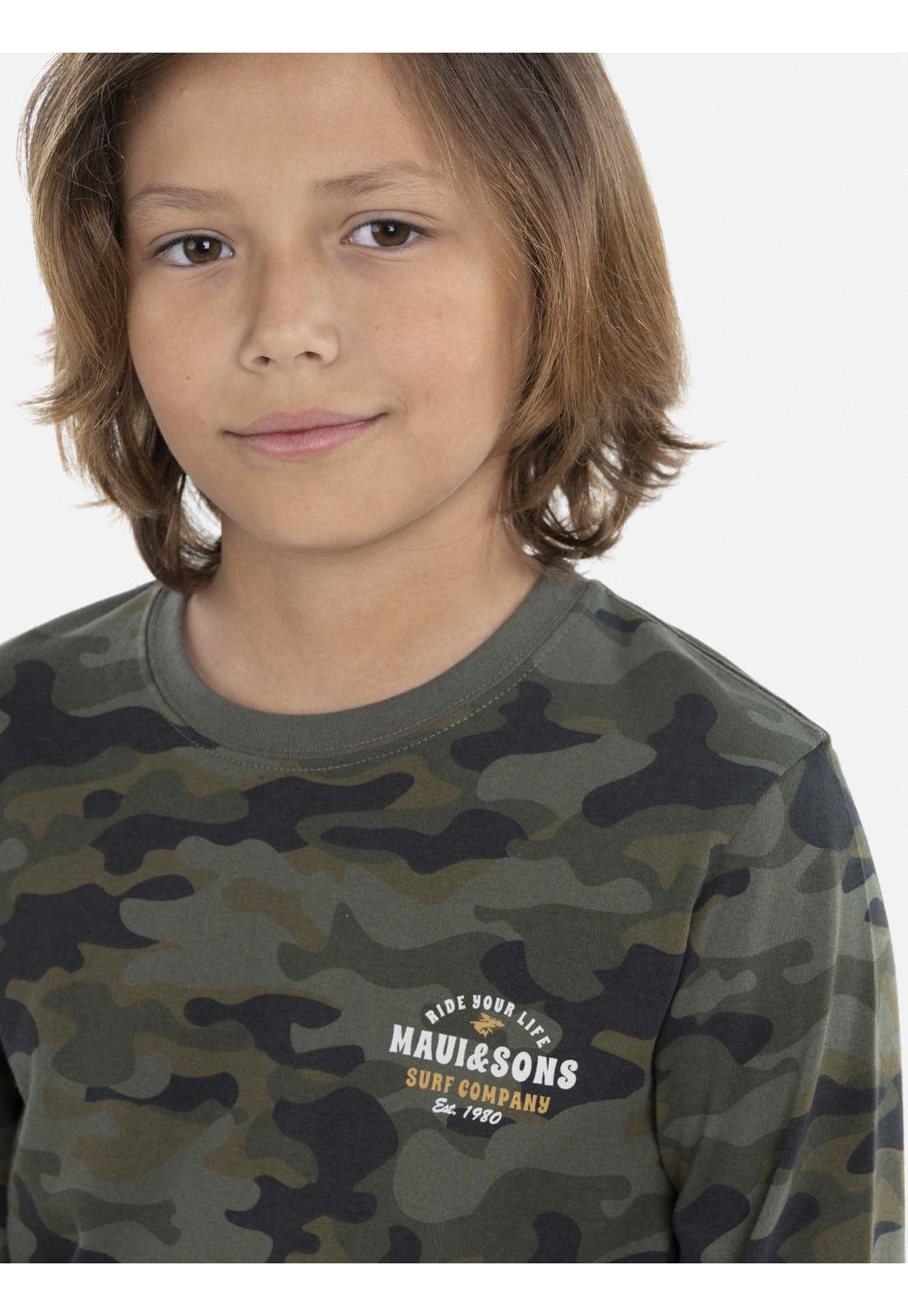 Polera CAMO  Niño Multicolor Maui & Sons-3