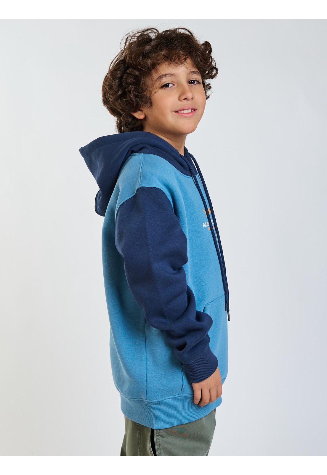 Poleron Canguro Soul Celeste Infantil Maui and Sons-2