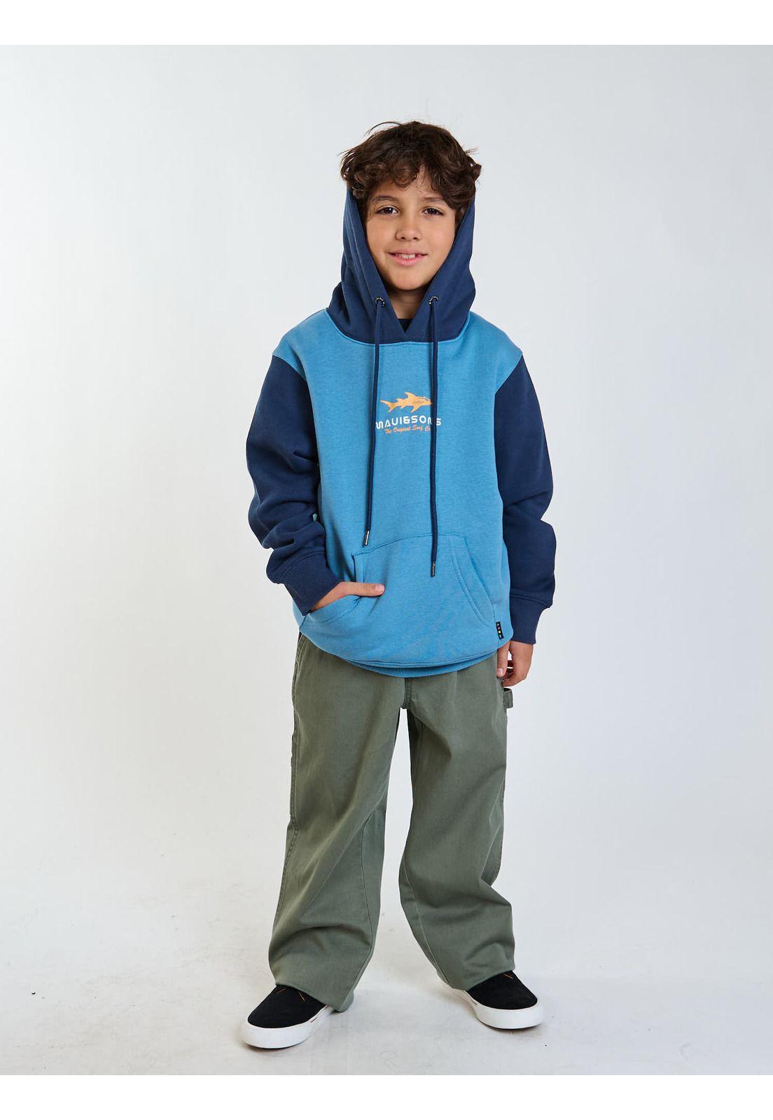 Poleron Canguro Soul Celeste Infantil Maui and Sons-6