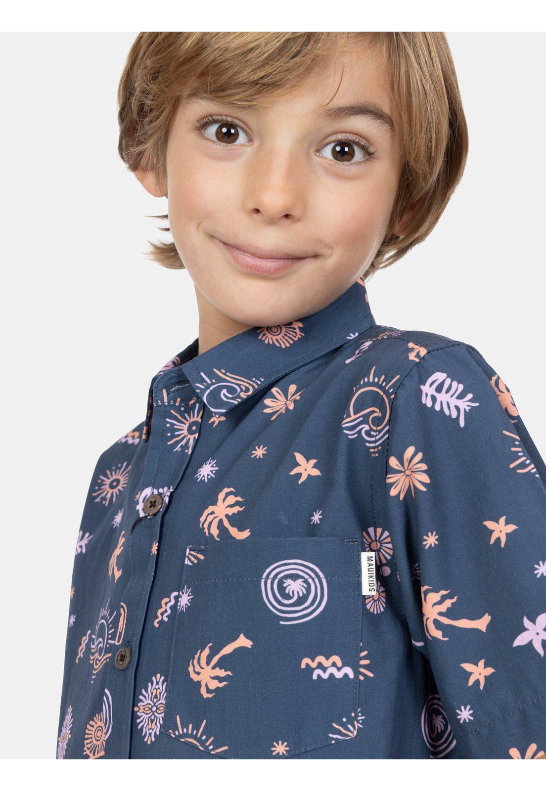 Camisa MC Soliner Multicolor Infantil Maui And Sons-2