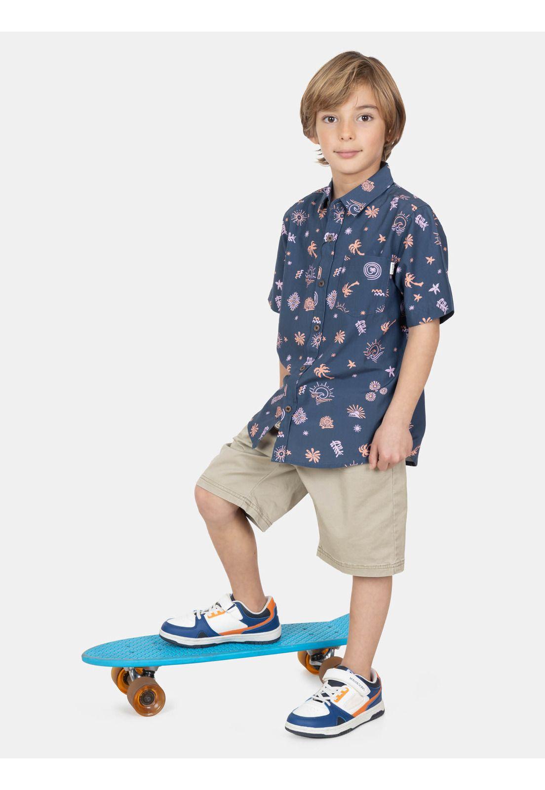 Camisa MC Soliner Multicolor Infantil Maui And Sons-3