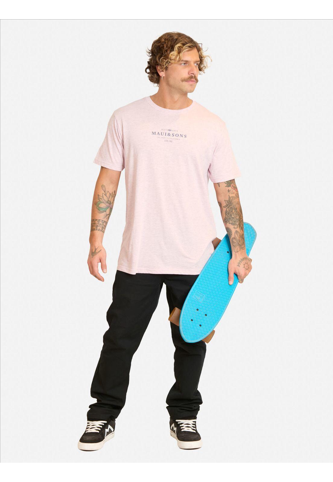 Polera MC Tivamo Rosado Hombre Maui And Sons-3