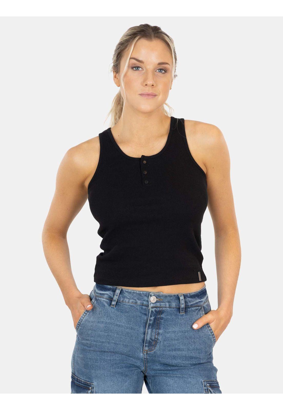 Polera SM Akea Negro Mujer Maui And Sons-0