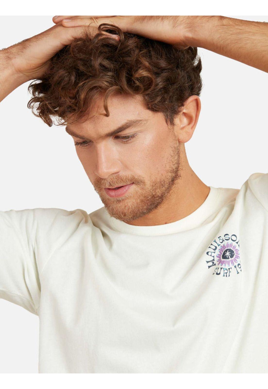 Polera Surf 1980 Surf Tees Organic Hombre Beige Maui And Sons-2