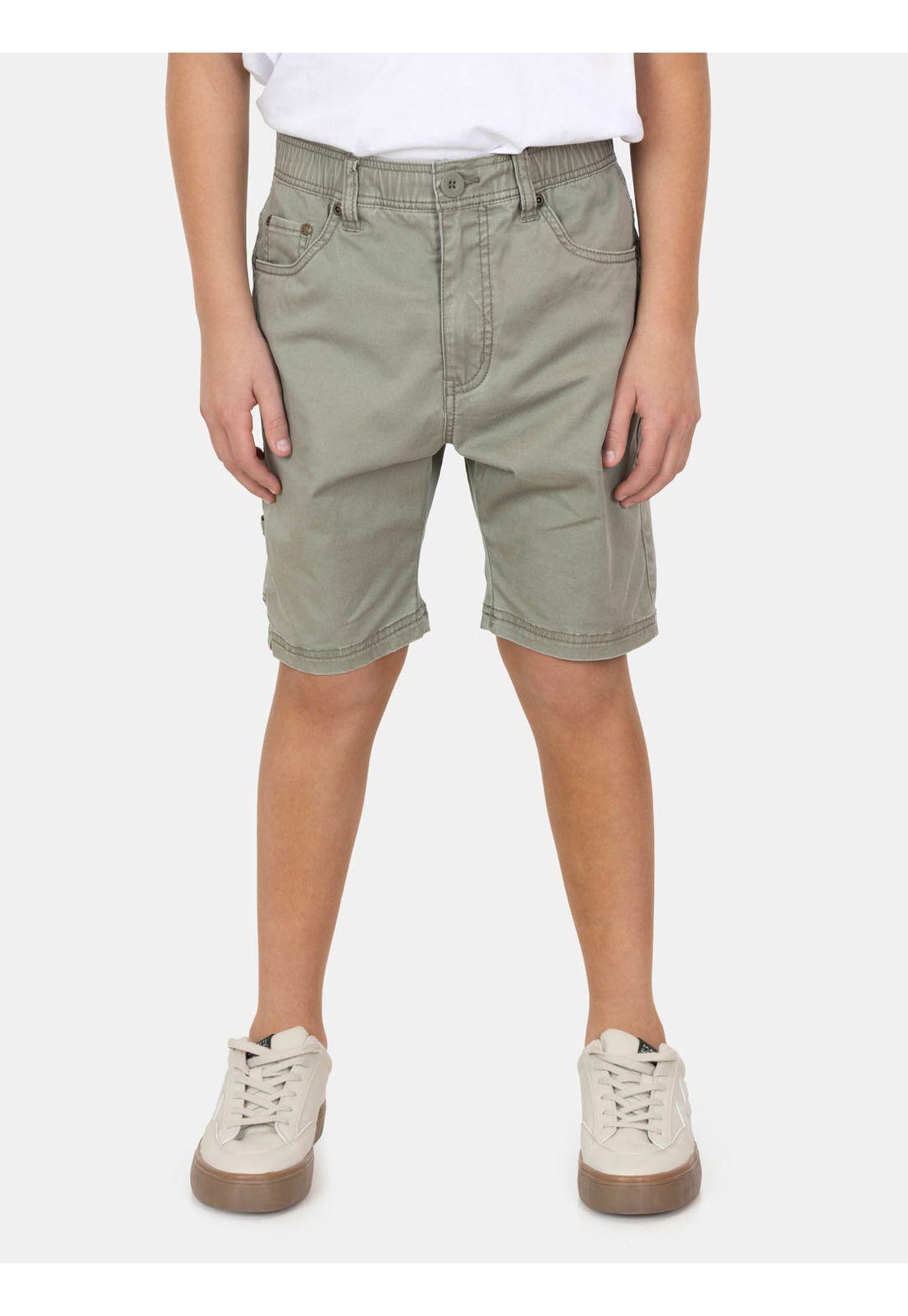 Bermuda Jogger Auraluz Verde Infantil Maui And Sons-0