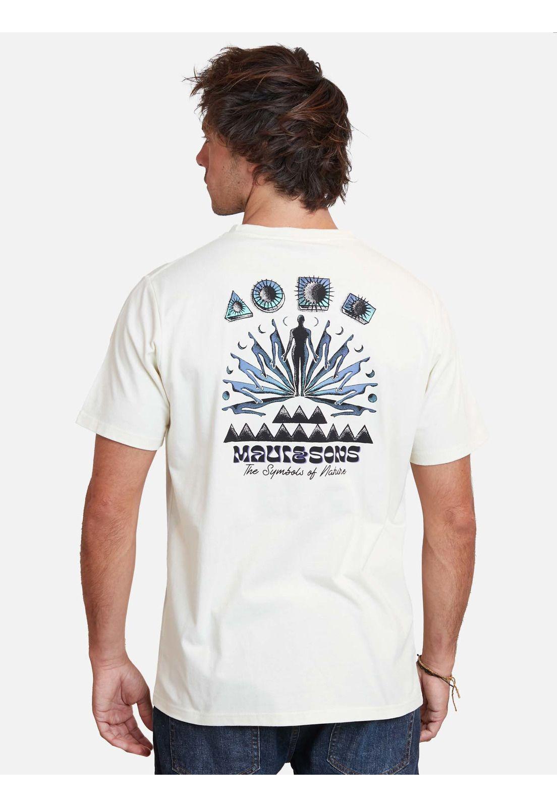Polera the symbols organic tees Blanco Hombre Maui And Sons-1