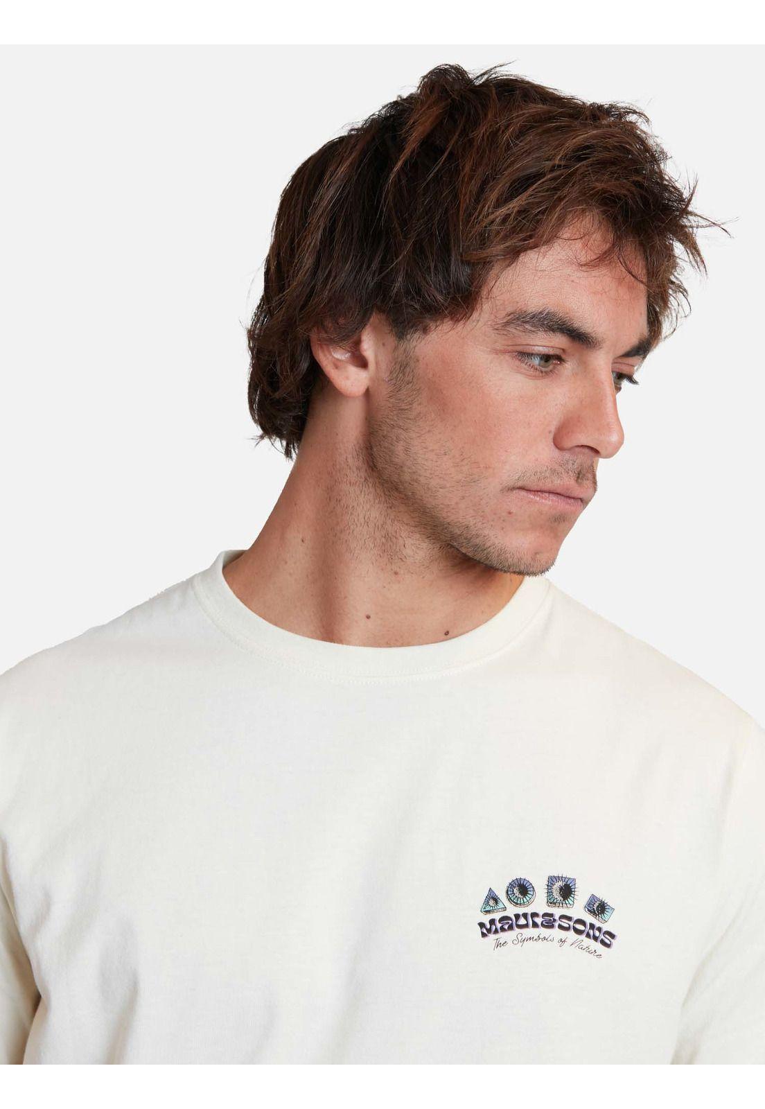 Polera the symbols organic tees Blanco Hombre Maui And Sons-2